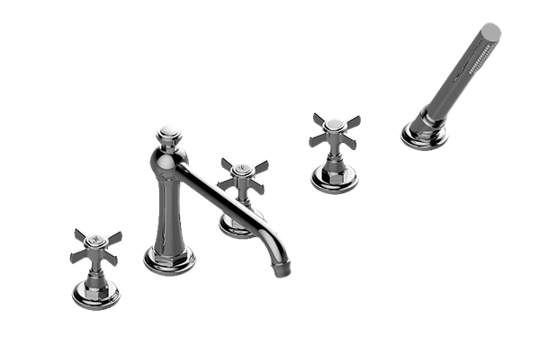 Graff - Camden Roman Tub Set w/Handshower w/Cross Handle (Rough and Trim)