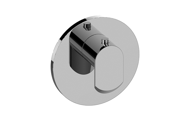 Graff - Phase Round M-Series Thermostatic Valve Trim Plate with Handle