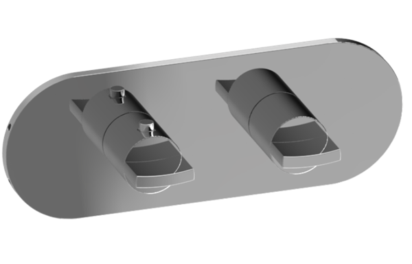 Graff - Sade/Targa Round M-Series Valve Trim with Two Handles (Horizontal Orientation)