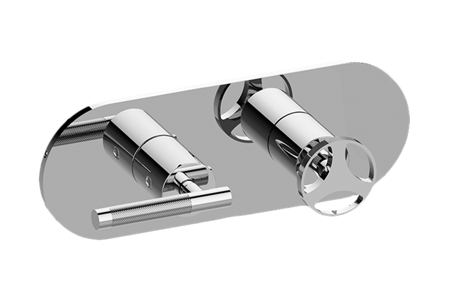 Graff - Harley Round M-Series Valve Trim with Two Handles (Horizontal Orientation)