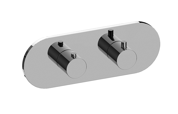 Graff - M.E. Round M-Series Valve Trim with Two Handles (Horizontal Orientation)