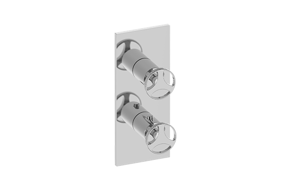 Graff - Harley Square M-Series Valve Trim with Two Handles