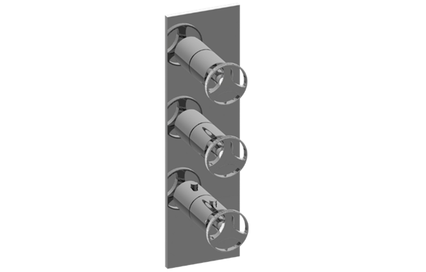 Graff - Harley Square M-Series Valve Trim with Three Handles