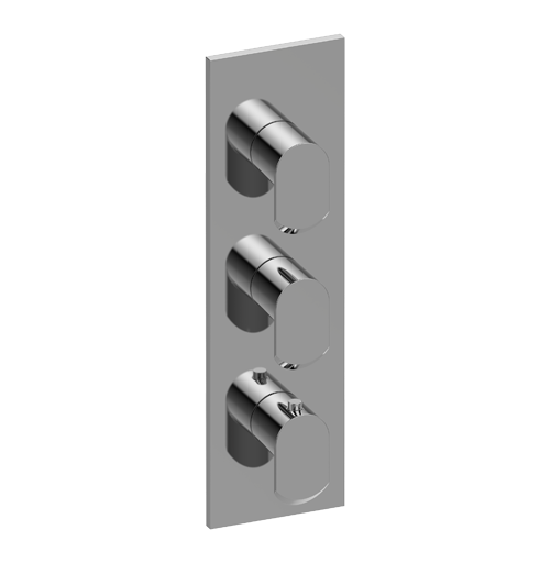 Graff - Phase Square M-Series Valve Trim with Three Handles