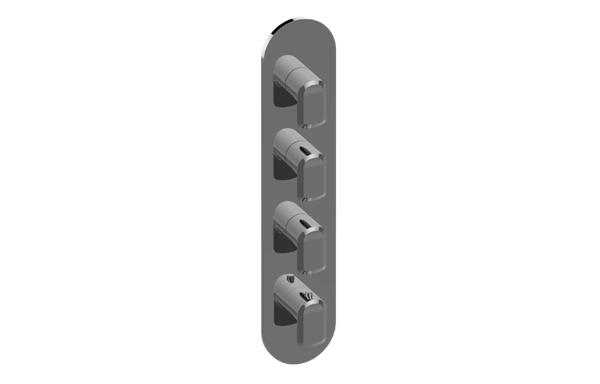 Graff - Sento Round M-Series Valve Trim with Four Handles