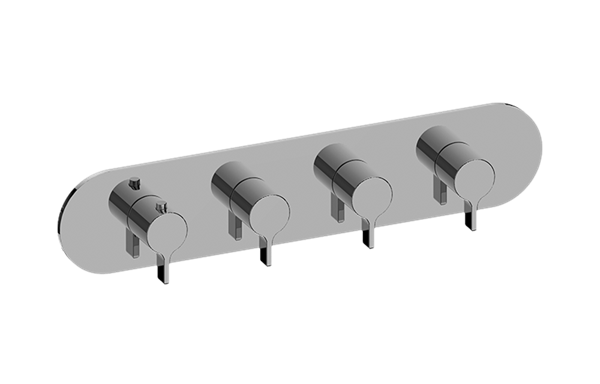 Graff - Terra Round M-Series Valve Trim with Four Handles (Horizontal Orientation)
