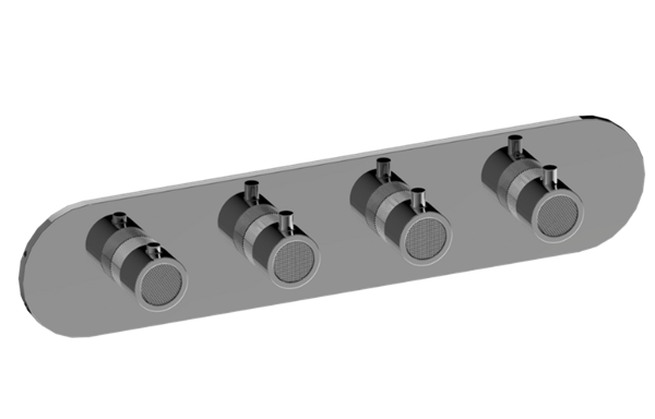 Graff - Cameo Round M-Series Valve Trim with Four Handles (Horizontal Orientation)