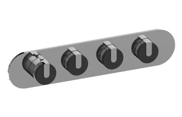 Graff - MOD+ MOD+ M-Series Valve Trim with Four Handles (Horizontal Orientation)