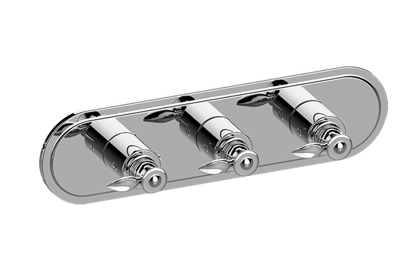 Graff - Topaz Traditional M-Series Valve Trim with Three Handles (Horizontal Orientation)