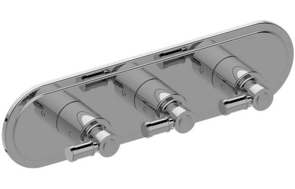 Graff - Bali Traditional M-Series Valve Trim with Three Handles (Horizontal Orientation)
