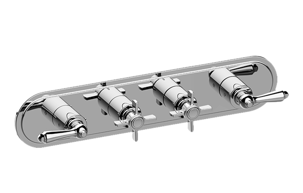 Graff - Camden Traditional M-Series Valve Trim with Four Handles (Horizontal Orientation)