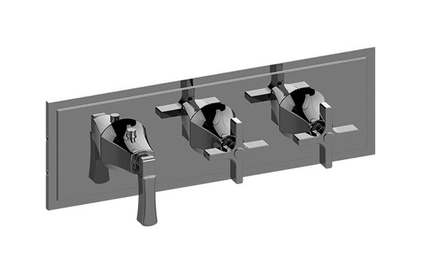 Graff - Finezza DUE Valve Trim with Three Handles (Horizontal Orientation)