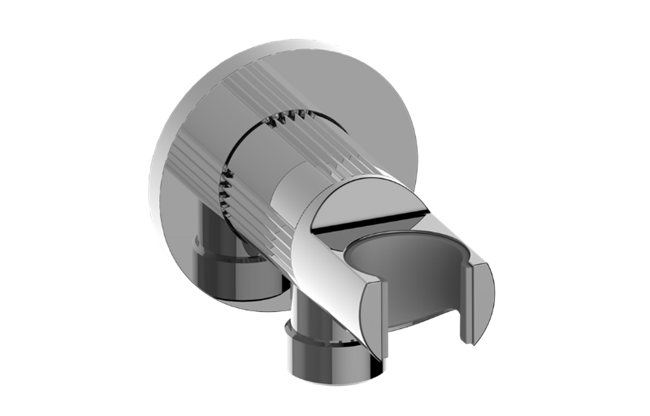 Graff - Riva Contemporary Wall Bracket and Integrated Wall Supply Elbow Fluted Knurled