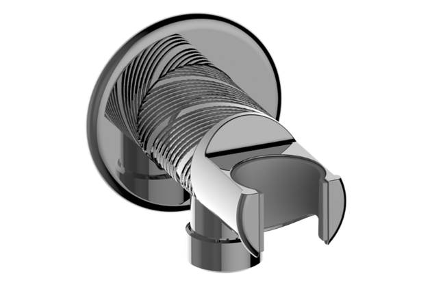 Graff - Riva Traditional Wall Bracket and Integrated Wall Supply Elbow Oblique Knurled