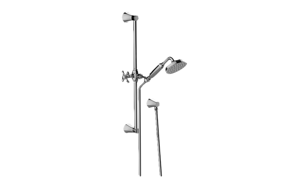 Graff - Finezza DUE Transitional Handshower with Wall-Mounted Slide Bar