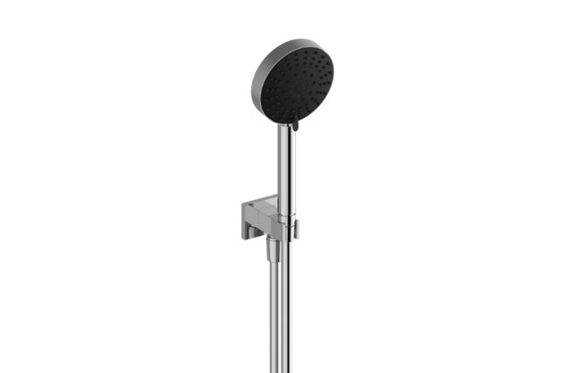 Graff - Contemporary Handshower with Wall Bracket and Integrated Wall Supply Elbow