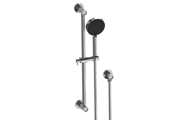 Graff - Riva Contemporary Handshower with Slide Bar Set Fluted Knurled