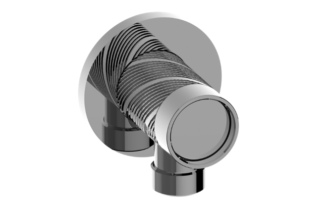 Graff - Riva Contemporary Wall Supply Elbow Oblique Knurled