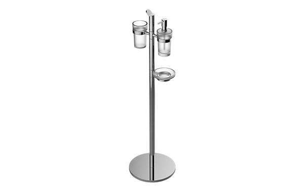 Graff - Sento Free Standing Soap/Lotion Dispenser, Soap Dish Holder & Tumbler