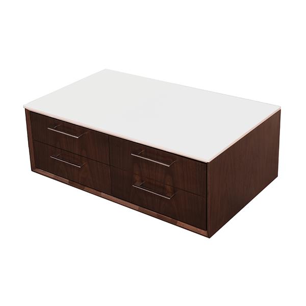 Lacava - Gemelli Quartz Countertop For Wall-Mount Under-Counter Cabinet Gem-St-36, W: 36 Inch, D: 22 Inch, H: 1/2 Inch