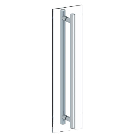 Watermark - Titanium 24 Inch Double Shower Door Pull/ Glass Mount Towel Bar