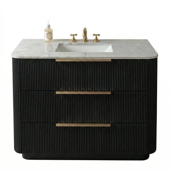 Lacava - Goldenshire Floorstanding Vanity, Three Soft Close Drawers, 36 InchW, 35 InchH, 22 InchD