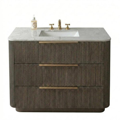 Lacava - Goldenshire Floorstanding Vanity, Three Soft Close Drawers, 36 InchW, 35 InchH, 22 InchD