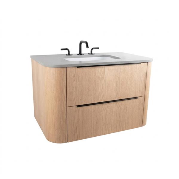 Lacava - Goldenshire Wallmount Vanity, Two Soft Close Drawers, 36 InchW, 23 InchH, 22 InchD