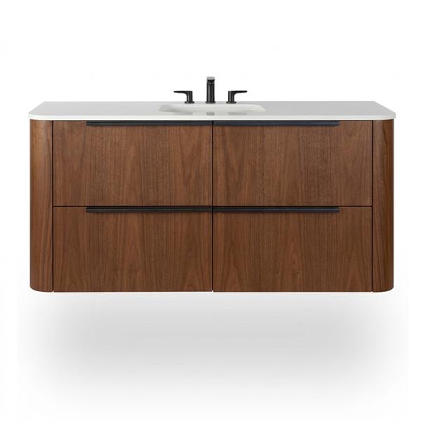 Lacava - Goldenshire Wallmount Vanity, Four Soft Close Drawers, 48 InchW, 23 InchH, 22 InchD