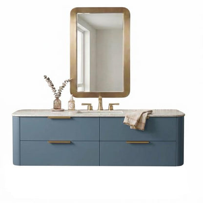 Lacava - Goldenshire Wallmount Vanity, Four Soft Close Drawers, 60 InchW, 23 InchH, 22 InchD