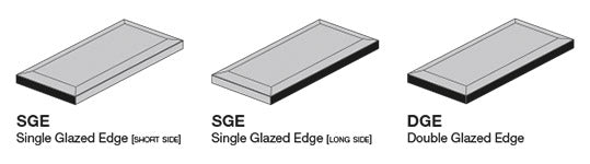 Adex - Hampton Beveled Single Glazed Edge 3 Inch 3 X 6 (Short Edge)