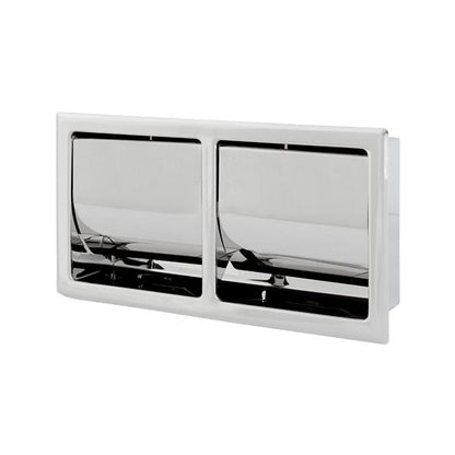 Lacava - Hoteliere Recessed Double Toilet Paper Holder Made Of Stainless Steel