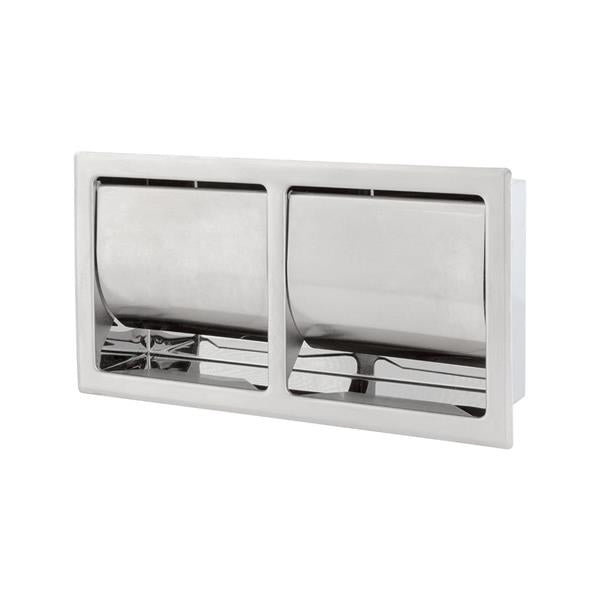 Lacava - Hoteliere Recessed Double Toilet Paper Holder Made Of Stainless Steel