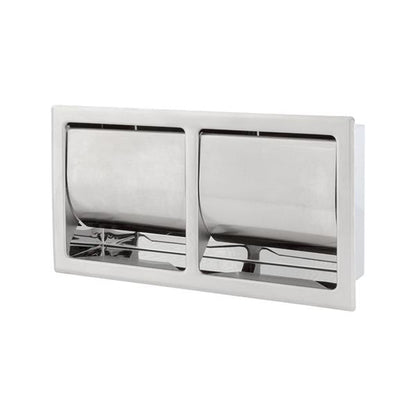Lacava - Hoteliere Recessed Double Toilet Paper Holder Made Of Stainless Steel