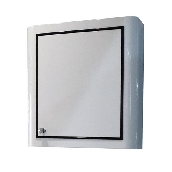 Lacava - Lirico Wall-Mounted Storage Cabinet With One Door And 2 Adjustable Shelves, 18 InchW, 7 InchD, 22 InchH.