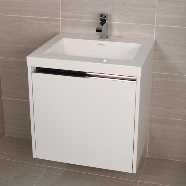 Lacava - Kubista Wall-Mount Under Counter Vanity With A Drawer And Notch In Back