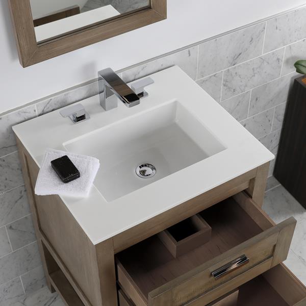 Lacava - Stile Countertop For Vanity Stl-F-24A & B And Stl-W-24A & B, With A Cut-Out For Bathroom Sink 5452Un