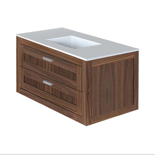 Lacava - Stile Wall-Mount Under-Counter Vanity With Two Drawers (Knobs Included). Under-Mount Sink 5452Un