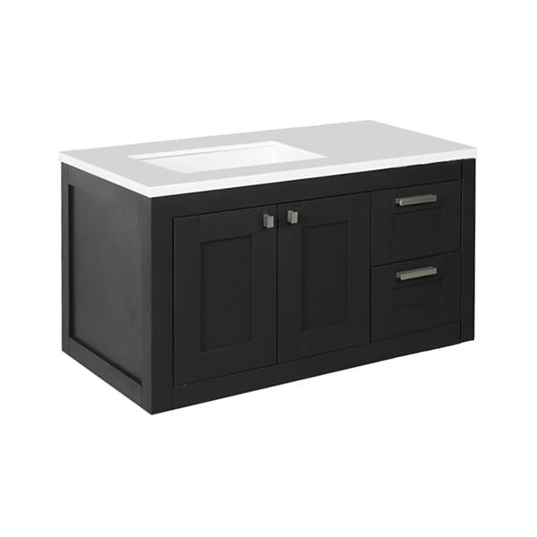 Lacava - Stile Wall-Mount Under-Counter Vanity With Two Doors On The Left And Two Drawers On The Right. Knobs And Pulls Included.