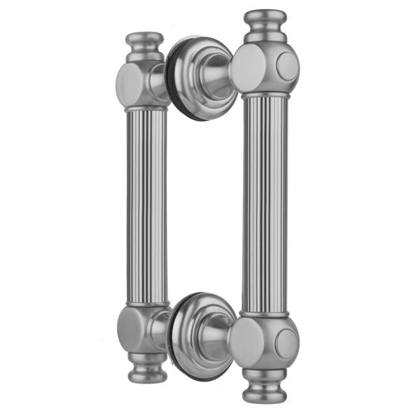 Jaclo - 8 Inch H61 Reeded with End Caps Back to Back Shower Door Pull