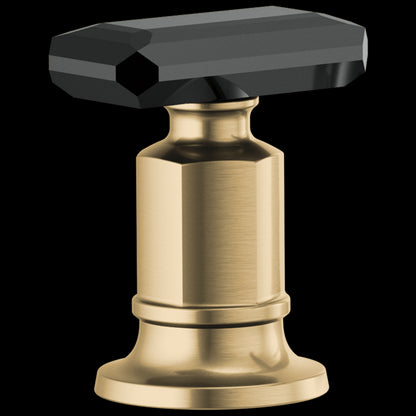 Brizo - Invari Roman Tub Faucet Black Crystal Knob Handle Kit