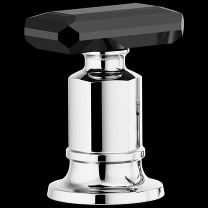 Brizo - Invari Roman Tub Faucet Black Crystal Knob Handle Kit