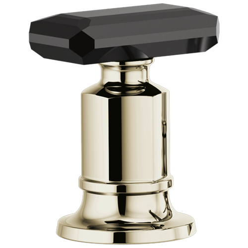 Brizo - Invari Roman Tub Faucet Black Crystal Knob Handle Kit