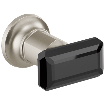 Brizo - Invari Two-Handle Wall Mount Tub Filler Black Crystal Knob Handle Kit
