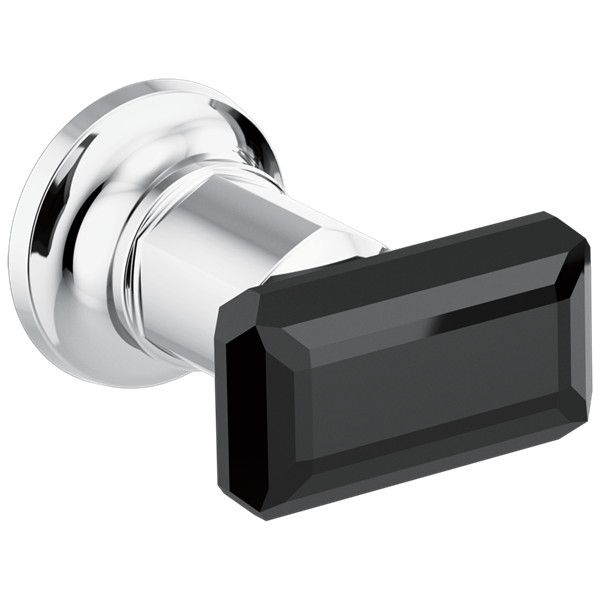 Brizo - Invari Two-Handle Wall Mount Tub Filler Black Crystal Knob Handle Kit
