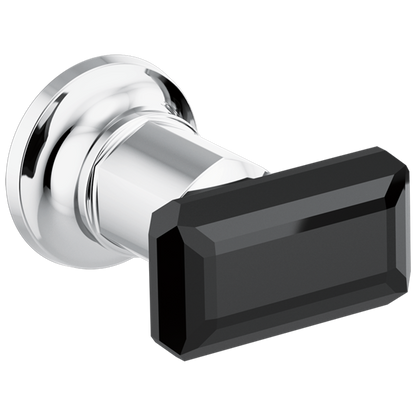 Brizo - Invari Two-Handle Wall Mount Tub Filler Black Crystal Knob Handle Kit