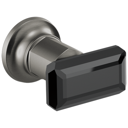 Brizo - Invari Two-Handle Wall Mount Tub Filler Black Crystal Knob Handle Kit