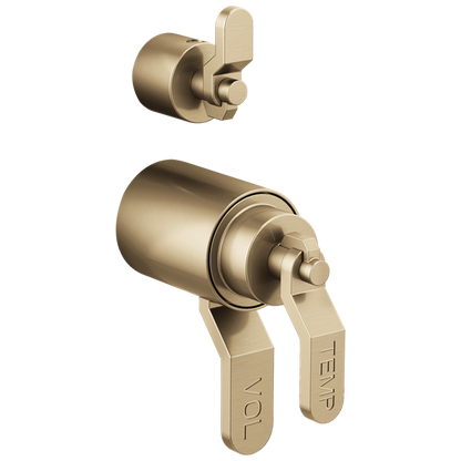 Brizo - Litze TempAssure Thermostatic Valve With Diverter Trim Handle Kit - Industrial Lever