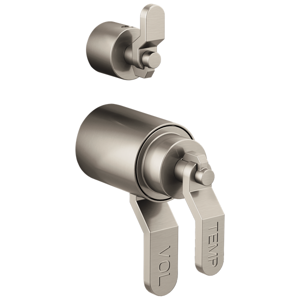 Brizo - Litze TempAssure Thermostatic Valve With Diverter Trim Handle Kit - Industrial Lever