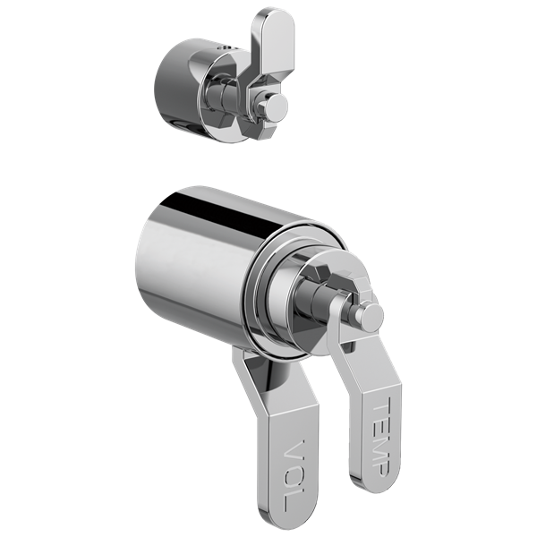 Brizo - Litze TempAssure Thermostatic Valve With Diverter Trim Handle Kit - Industrial Lever